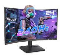 TITAN ARMY 24 Pollici 240Hz Curvo Gaming Monitor, Curvature 1500R FHD 1920 x 1080p PC Monitor 1ms, G-Sync&FreeSync,110% sRGB HDR,HDMI,DP,C24A1H