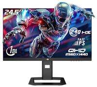 TITAN ARMY 240Hz 1440P Gaming Monitor 24,5 Pollici, QHD 2560 x 1440, Fast IPS 1ms GTG, Adaptive Sync Monitor, HDR500, 123% sRGB, Supporto regolabile, 100*100 VESA, HDMI 2.0 DisplayPort 1.4 P2510S PLUS