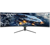 TITAN ARMY 49" Monitor Gaming Curvo, 144Hz, DFHD 3840 x 1080, UltraWide 1800R VA PC Monitor, 32:9, HDR400, G-Sync & FreeSync, 99% sRGB, Altavoz, Type-C 65W, HDMI, DP, RJ45, C49SHC