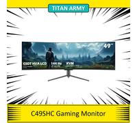 TITAN ARMY C49SHC Monitor da gioco da 49 pollici, pannello HVA 3840*1080 CSOT, schermo curvo oversize 32:9, alta frequenza di aggiornamento 144Hz, intelligente