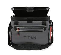 Titan by Arctic Zone Raffreddatore per congelamento profondo, 30 lattine, senza cerniera, con isolamento dal congelamento profondo, fodera rigida e scomparto intelligente, grigio pelle di squalo