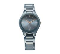 Titan Edge NT2653QC07 - Orologio al quarzo con quadrante blu e cinturino in ceramica