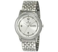 Titan Karishma analogico argento quadrante orologio da uomo -1638sm01