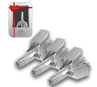 Titan Luxe Raschietto manuale per naso in acciaio inox per uomo e donna | Rasoio manuale per naso e orecchie | Rasoio per naso rotante a 360° | Epilatore per naso lavabile - Set di 3