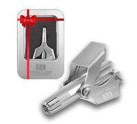 Titan Luxe Rasoio manuale per peli del naso, strumento di precisione in acciaio inox, per uomo, senza batterie, portatile e facile da usare, include spazzola per la pulizia