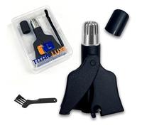 Titan Luxe Rasoio per capelli in acciaio inox, per uomini e donne, tagliacapelli manuale per naso e orecchie, taglianaso, rotante a 360°, rimozione dei peli del naso lavabile