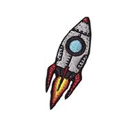 Titan One Europe - Rocket Ship To the Moon Meme Toppa Ricamata (Termoadesiva)