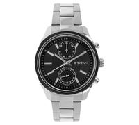 TITAN Orologio casual al quarzo da uomo "Neo", Nero/argento, Bracciale