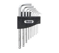 Titan Strumenti 12735 figura Palla SAE Set di chiavi esagonali, multicolore (9)