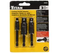 Titan Strumenti 15210 3 set presa adattatore di bloccaggio, colore: nero (3 pezzi)