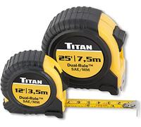 Titan Tools 10903 Combo - Set di 2 misurini a nastro con doppia regola, multicolore