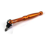 Titan Tools 11323 - Cacciavite a cricchetto con testa girevole a 90 denti, attacco da 1/4" x 10,2 cm, colore: Arancione