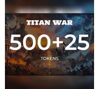 Titan War - 500 +25 Tokens Direct Top-Up - GLOBAL