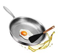 Titancore - Padella in titanio martellato Pro con coperchio, 25,4 cm/27,9 cm/30,5 cm, ultra resistente, antiaderente, antigraffio, padella Nutri multifunzione, senza rivestimento, riscaldamento