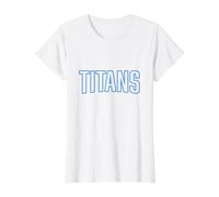 Titani Maglietta con Stampa Grafica Economica, Donna, Bianco, S