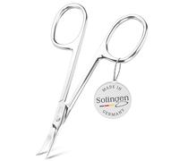 TITANIA Forbicine per Cuticole Solingen con Punta Extra-Sottile e Curva (9,5 cm) • Forbici Cuticole Solingen • Forbici Professionali in Acciaio al Carbonio • Made in Germany