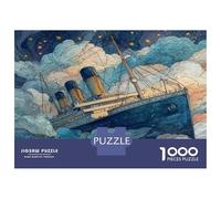 Titanic 1000 Pezzi Puzzle - Carta Riciclata & Puzzle Per La Concentrazione Cloud Titanic Art - Per Coppie 52x38cm/1000pcs Regalo Di San Valentino