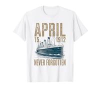Titanic 15 aprile 1912 Design Never Forgotten Maglietta