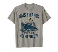 Titanic 1912 Aprile 15 Never Forget Memorial Design Maglietta