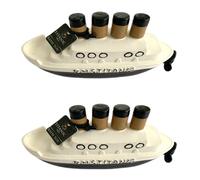 Titanic 1912 Giocattolo da Bagno Resina Gomma Set di 2 White Star Line...