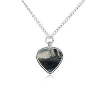 Titanic - Collana con ciondolo a forma di cuore con ciondolo a forma di nave a vela per ceneri, collana commemorativa per animali domestici