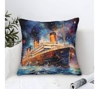 Titanic - Copricuscino con cerniera invisibile, impermeabile, decorazione per interni ed esterni, per la decorazione della casa