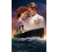 Titanic Film Leonardo Di Caprio Kate Winslet Poster Stampa Art Misura A1/A2
