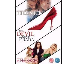 Titanic - Kate Winslet Leonardo DiCaprio / The Devil wears Prada / In Her shoes DVD Set by Billy Zane Kathy Bates