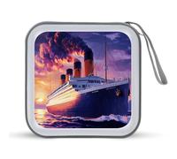 Titanic Ship CD Case Holder Portable 40 Capacità DVD Wallet Storage Organizer per Auto Viaggi