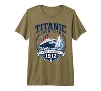 Titanic Swim Team 1912 Parodia Campione di Immersioni Profonde Maglietta Premium