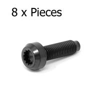 Titanio Bbs Rs Rx Split Cerchio Bulloni M7 24mm Forgiato CNC Testa Nera - Multi