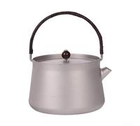 Titanio per il campeggio Bollitore 800 ml Teiera da trekking leggera ultra leggera portatile picnic caffettiera per zaino in spalla attrezzi da cucina grigio titanio pentole campeggio