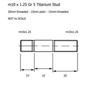 Titanio Scarico Borchie m6 m8 m10 1.0 1.25 1.5 45 39 38 55 43 Collettore Ti