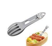 Titanio Spork Rotante, Cucchiaio E Forchetta Pieghevole 2 In 1 Da Picnic, Posate Leggere Da Campeggio Per Escursionismo Picnic Barbecue All Aperto