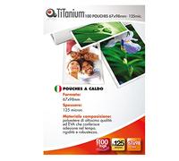 TITANIUM 100 pouches 67x98mm 125my badge titanium
