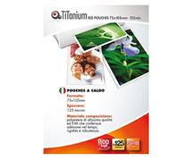 TITANIUM - S-PP525-05T - Pouches - jumbo card - 75x105 mm - 2x125 micron - Titanium - conf. 100 pezzi - 68560 - Conf. da 1 Pz. - S-PP525-05T