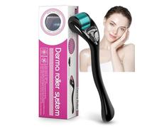 Titanium 540 Beard Derma Roller per capelli pelle viso 540 0,25 mm (manico nero + rullo blu)