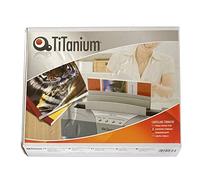 Titanium 69888 CARTELLINE TERMICHE 12mm BIANCO Grain, confezione 50 pezzi