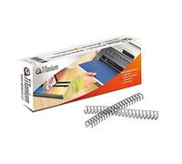 Dorsi spirale - metallo - 34 anelli passo 3:1 - 6 mm - silver - Titanium - scatola 50 pezzi