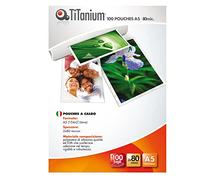 TITANIUM Buste per Scuola e Ufficio Trasparente A5 154 x 216 mm 100 pezzi PP580-03T