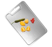 Titanium Chopping Board | Stainless Steel Cutting Boardd | Double-Sided Food Grade for Meat Veggies Fruits, Kitchen Essential, Dishwasher Safe Camping Hiking