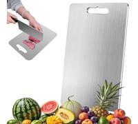 Titanium Cutting Board for Kitchen, Best Titanium Cutting Boards for Kitchen, Stainless Steel Cutting Board, Double-Sided Use, for Cutting Meats, Fruits and Vegetable (14.2 * 9.8 in)