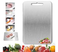Titanium Cutting Boards for Kitchen,Cutting Board Double Sided Food Grade,Pure Cut Titanium Cutting Boards,Titaniums Cutting Board,Double-sided use,for Cutting Meats, Fruits and Vegetables (Medium)