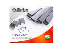 TITANIUM - D1436 - Punti metallici 23-20 - TiTanium - conf. 1000 pezzi - 95264 - Conf. da 10 Pz.