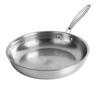 Titanium Hammered Kitchen Pans - Frying Pan Scratch Resistant Cookware For Kitchen Stove Cooking Pancake Breakfast Fish Egg Vegetable With Easy Handling | Convenient Frying Pan For Everyday Cooking No
