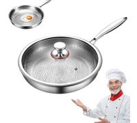 Titanium Hammered Pan, 2025 New Multifunctional Ultra-Durable Scratch-Resistant Non Stick, Non-Stick without Coating Cookware, Titanium Frying Pan for All Stovetops (10.23 in)