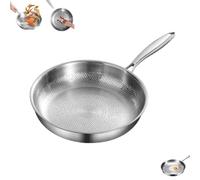 Titanium Hammered Pan, 2026 Upgrade Titanium Hammered Pan, Non-Stick Without Coating Cookware, Scratch-Resistant & Heat-Resistant Cookware (Without a lid,11.02in/28cm)