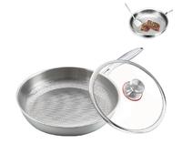 Titanium Hammered Pan Pro with Lid,Titanium Frying Pans for Cooking Non Stick, Durable, scratch-resistant non-stick pan (11.81in / 30cm)