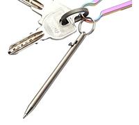 Titanium Mini Pen 84mm Pennas Pennas Small Pocket, elegante, portachiavi, gadget, scrittura, firma classica, accessorio compatto, design raffinato, per viaggi, ufficio, quot uso