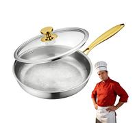 Titanium Pans for Cooking, Titanium Frying Pan, No Coating Non-Stick Titaniums Cookware, PFAS/PFOA/PTFE Free Cookware, Induction & Oven-Safe, Dishwasher Safe (12in)